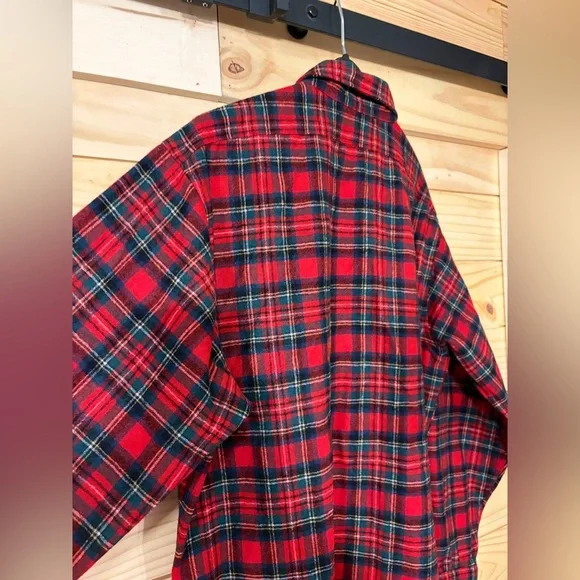 Vintage Pendleton Prince Charles Edward Stewart Tartan Plaid Virgin Wool Shirt - Picture 9 of 10